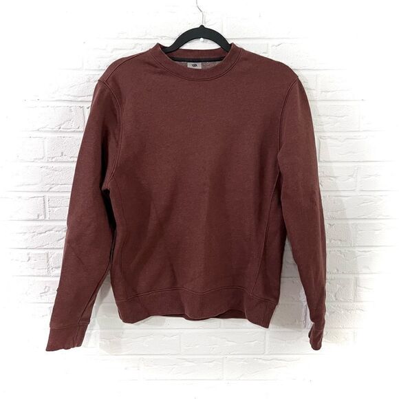 🚨4/$25 VRST Men’s Classic Fleece Crew Sweatshirt Earth Brown Heather Size Small - Picture 3 of 8